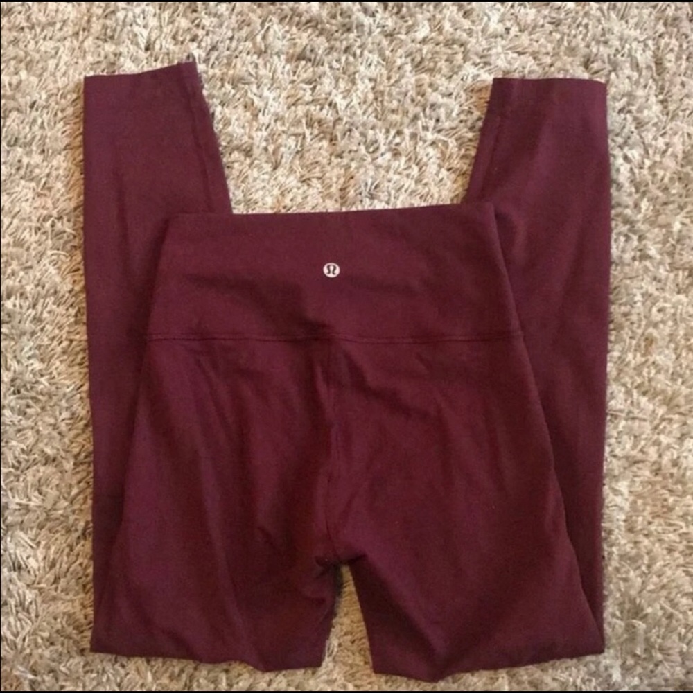 Lululemon Wunder Under red leggings